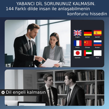 TECHESSA™ Yapay Zeka Destekli Akıllı Kulaklıklar - 144+ Dilde Anında Çeviri (Abonelik Ücreti Yok)